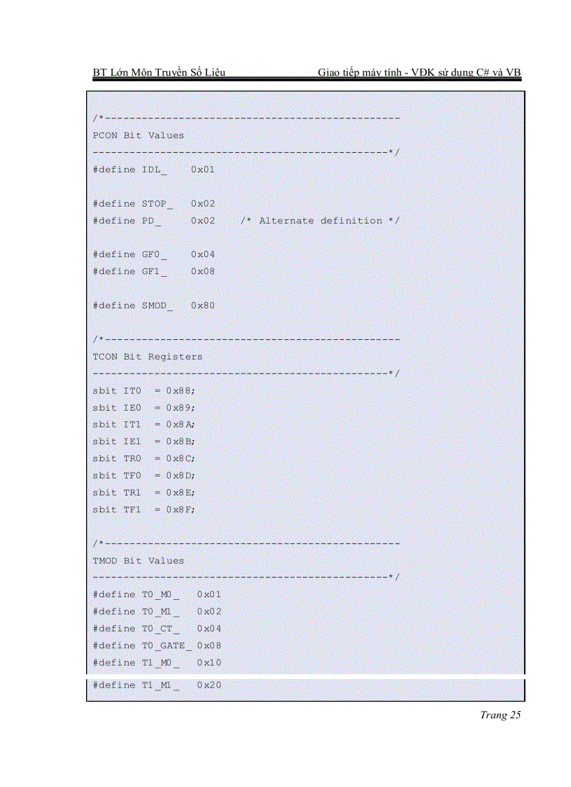 image for page Giao tiếp máy tính Vi điều khiển sử dụng C và VB