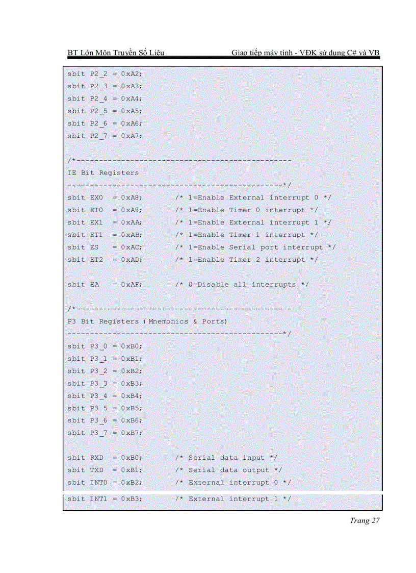 image for page Giao tiếp máy tính Vi điều khiển sử dụng C và VB