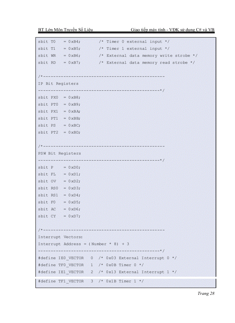 image for page Giao tiếp máy tính Vi điều khiển sử dụng C và VB