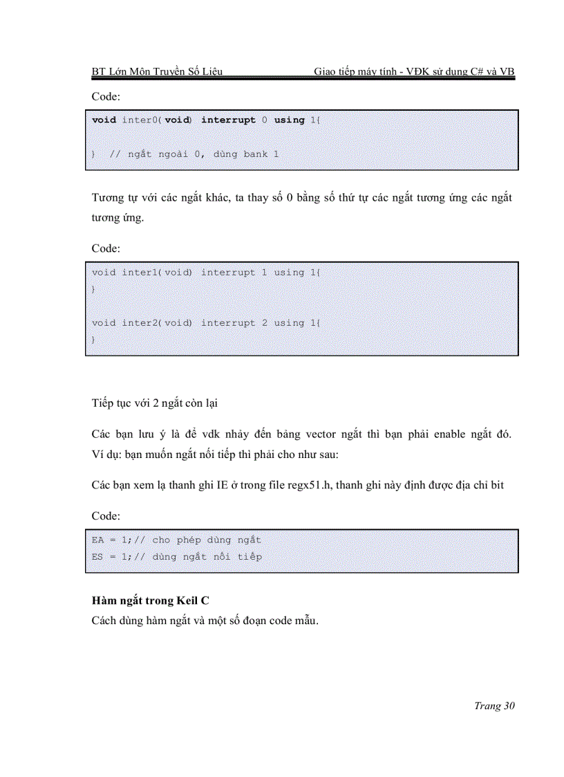 image for page Giao tiếp máy tính Vi điều khiển sử dụng C và VB