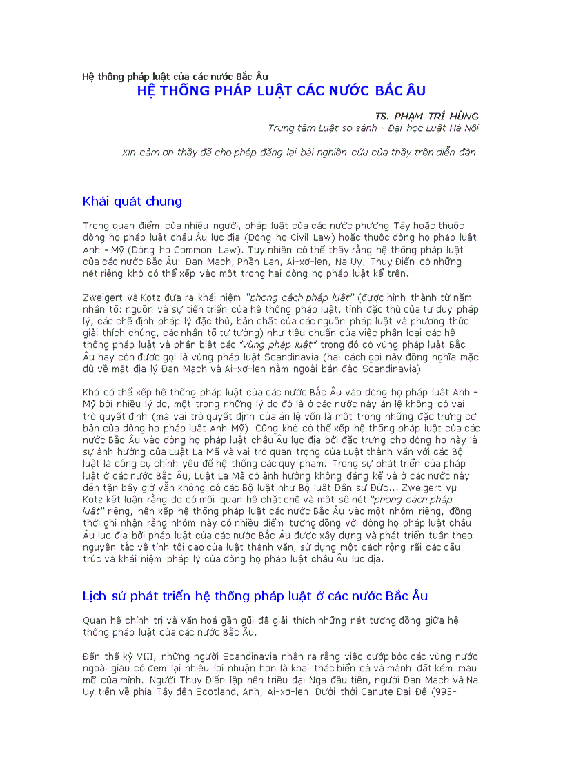 image for page Hệ thống pháp luật của các nước Bắc Âu