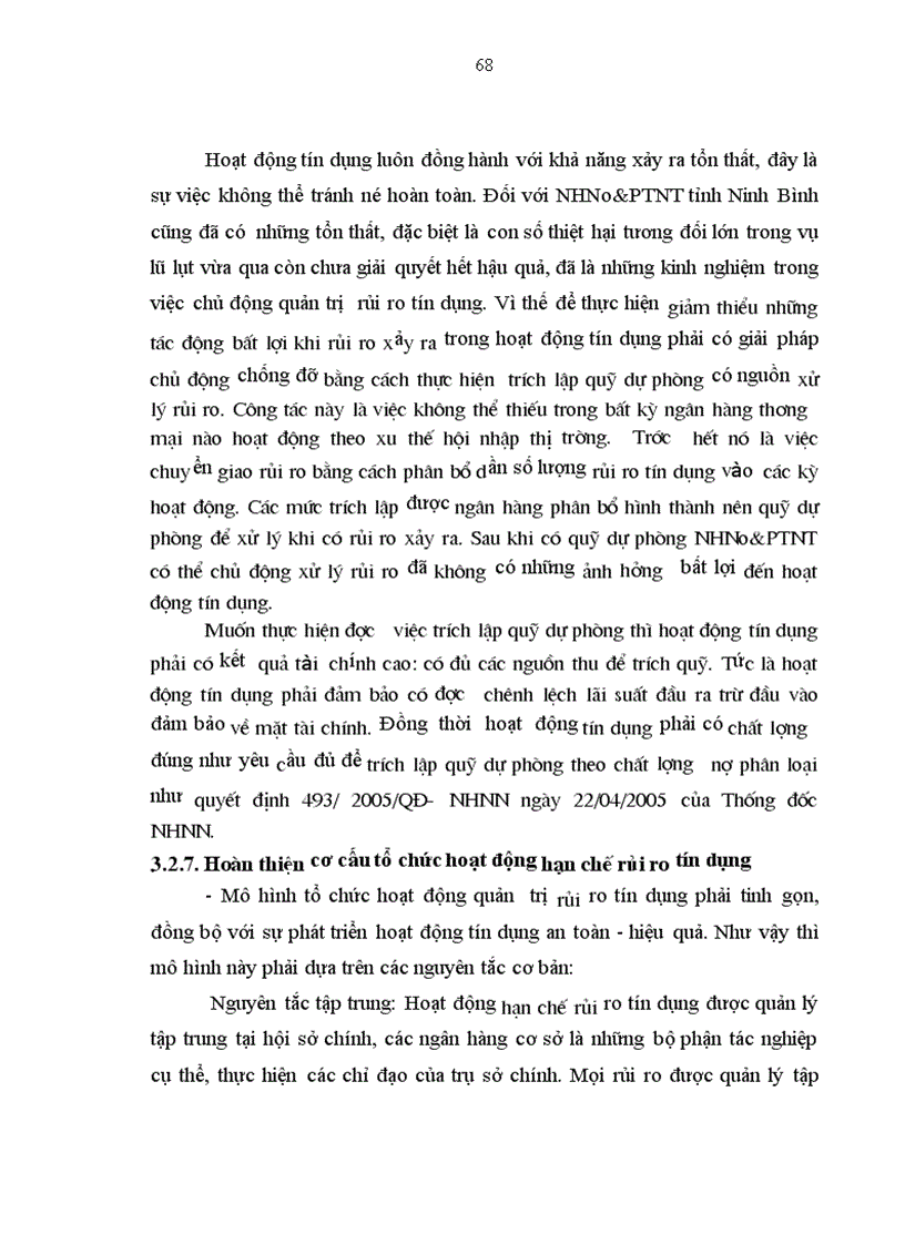 image for page Hạn chế rủi ro trong hoạt động tín dụng của chi nhánh Ngân ha ng Nông nghiê p va Pha t triê n nông thôn tỉnh Ninh Bình