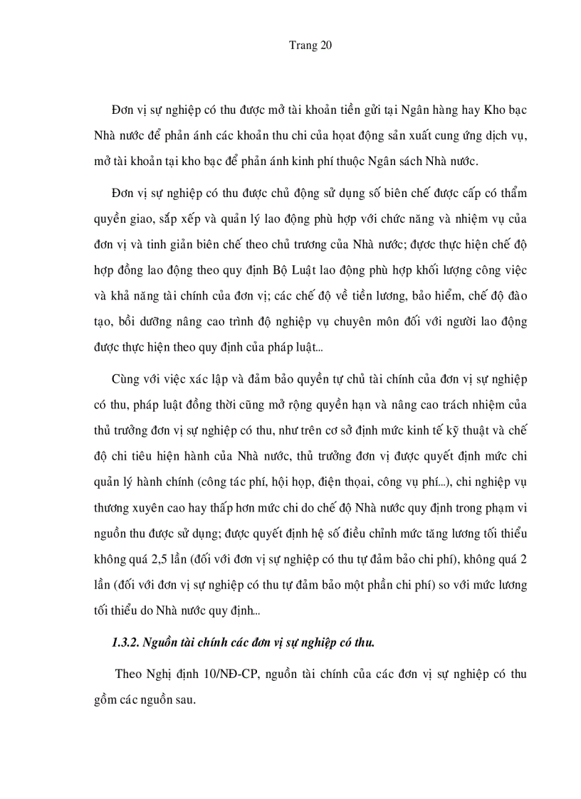 image for page Hoàn thiện chế độ tài chính áp dụng cho các đơn vị sự nghiệp có thu ở Việt Nam