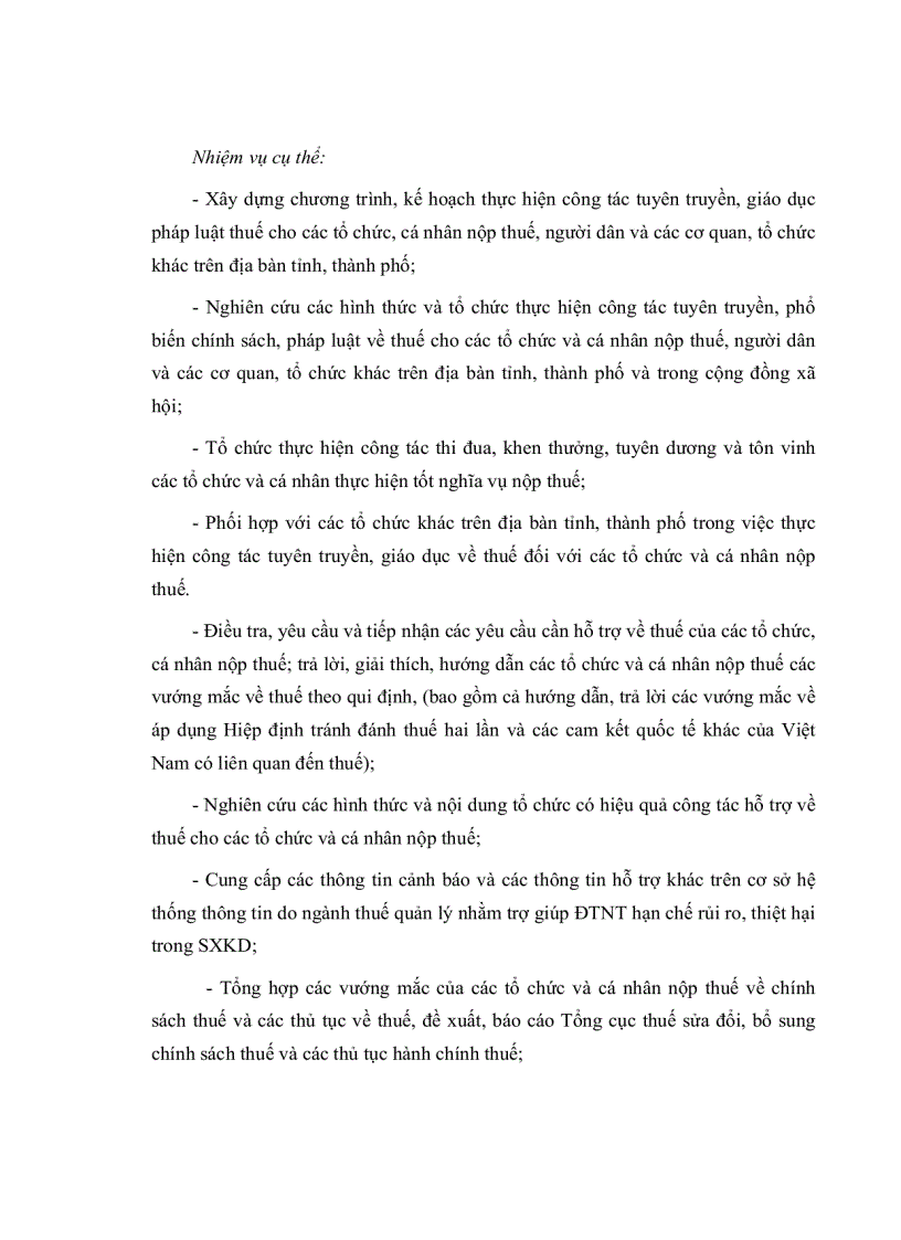 image for page Hoàn thiện hoạt động tuyên truyền hỗ trợ DTNT trong quản lý thuế ở cục thuế An Giang