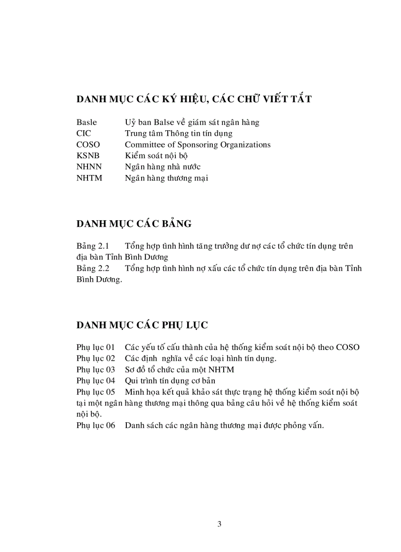 image for page Hoàn thiện hệ thống kiểm soát nội bộ đối với nghiệp vụ tín dụng trong các Ngân hàng Thương mại trên địa bàn tỉnh Bình Dương