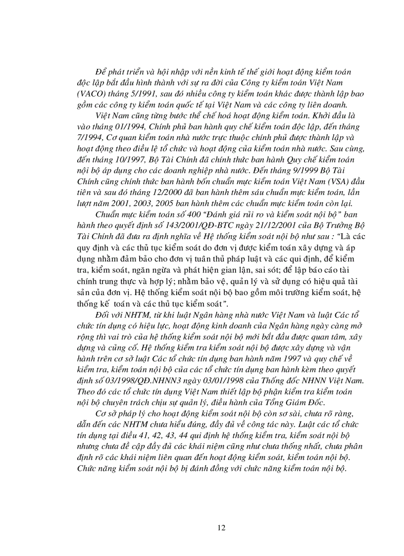 image for page Hoàn thiện hệ thống kiểm soát nội bộ đối với nghiệp vụ tín dụng trong các Ngân hàng Thương mại trên địa bàn tỉnh Bình Dương