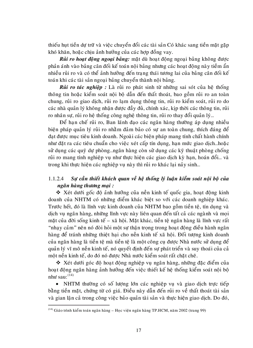 image for page Hoàn thiện hệ thống kiểm soát nội bộ đối với nghiệp vụ tín dụng trong các Ngân hàng Thương mại trên địa bàn tỉnh Bình Dương