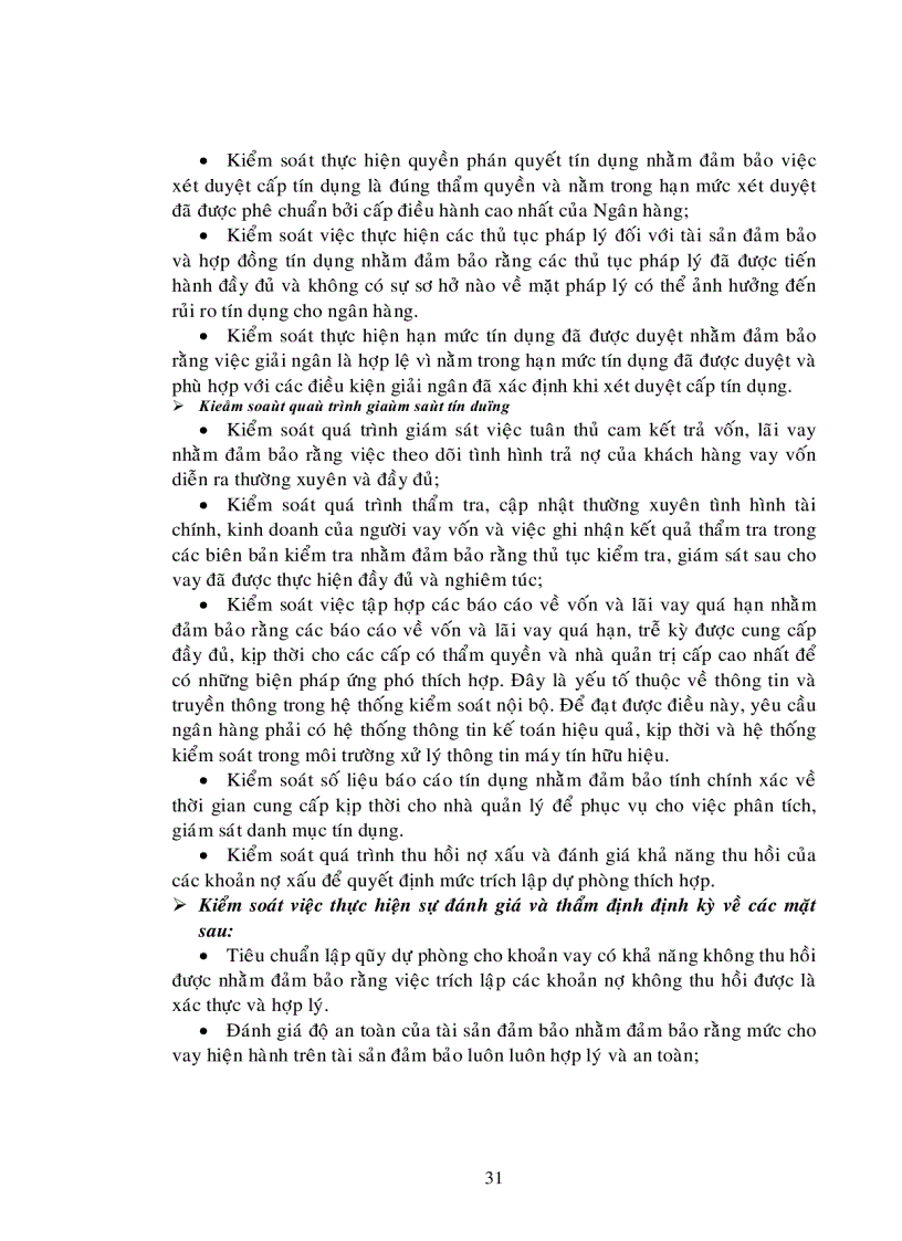 image for page Hoàn thiện hệ thống kiểm soát nội bộ đối với nghiệp vụ tín dụng trong các Ngân hàng Thương mại trên địa bàn tỉnh Bình Dương