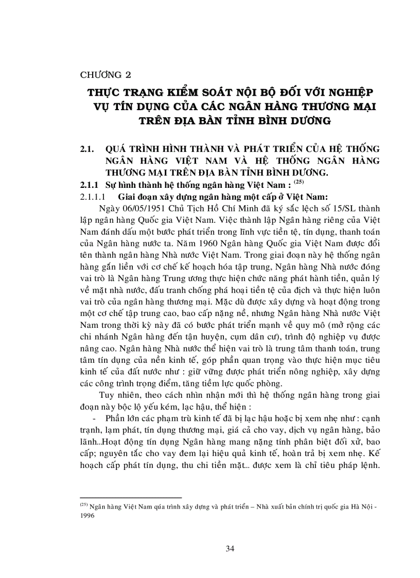 image for page Hoàn thiện hệ thống kiểm soát nội bộ đối với nghiệp vụ tín dụng trong các Ngân hàng Thương mại trên địa bàn tỉnh Bình Dương