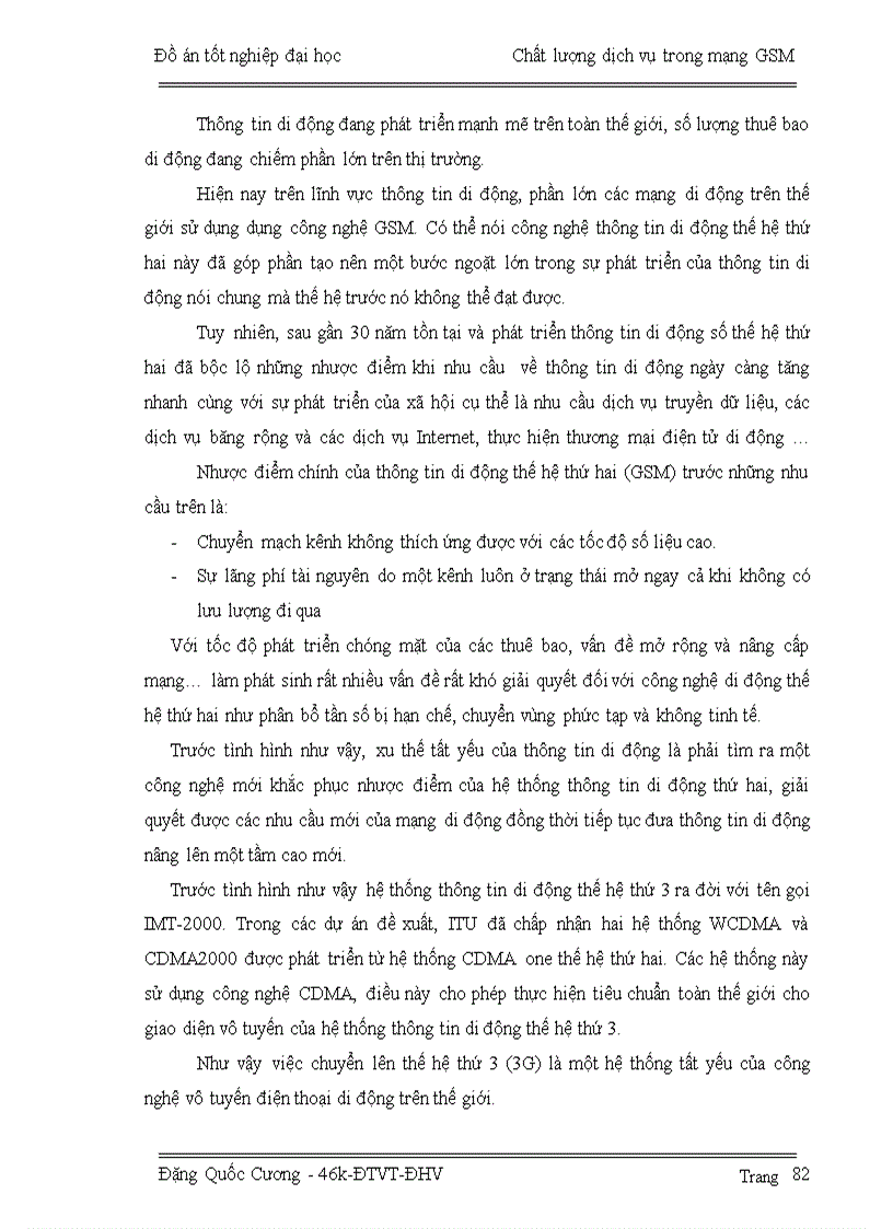 image for page Chất lượng dịch vụ trong mạng GSM