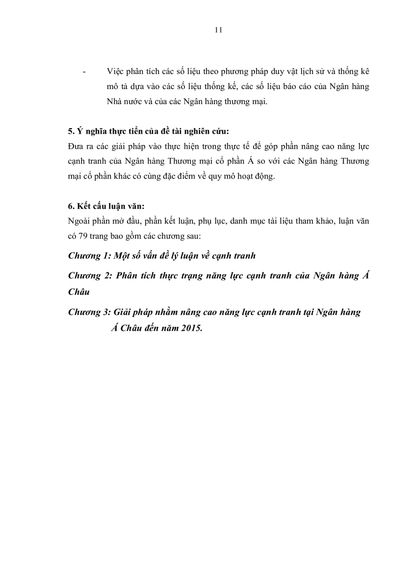 image for page Một số giải pháp góp phần nâng cao năng lực cạnh tranh của Ngân hàng thương mại cổ phần Á Châu đến 2015