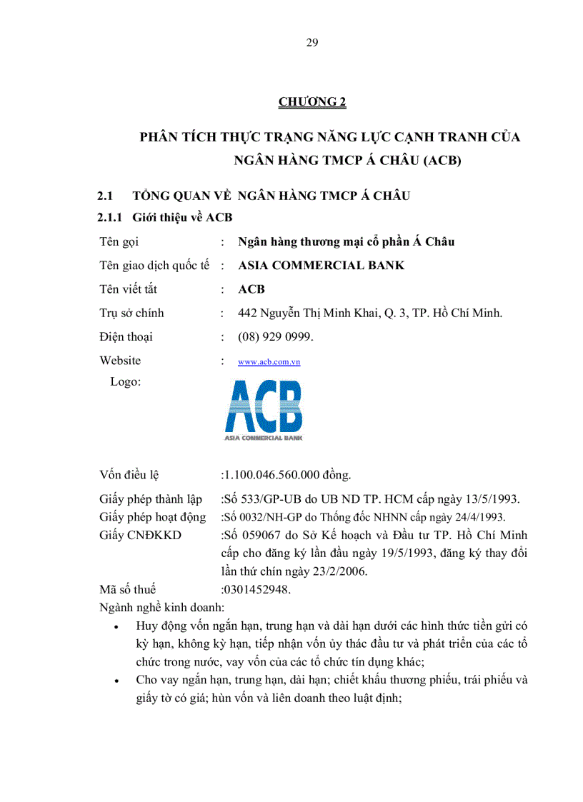 image for page Một số giải pháp góp phần nâng cao năng lực cạnh tranh của Ngân hàng thương mại cổ phần Á Châu đến 2015