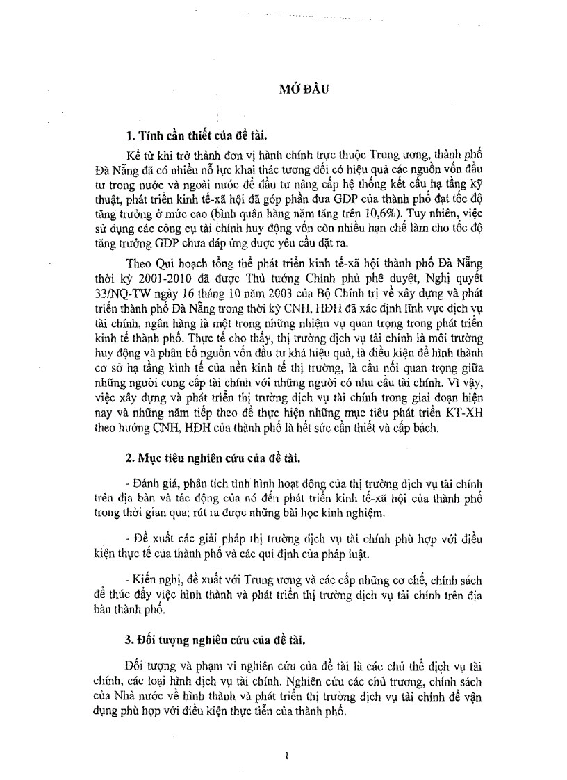image for page Một số giải pháp hình thành và phát triển dịch vụ tài chính thành phố Đà Nẵng đến năm 2010
