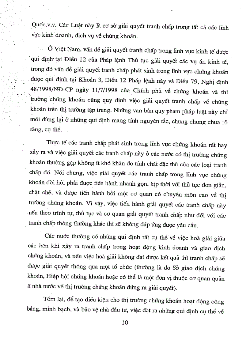 image for page Một số vấn đề pháp lí về giải quyết tranh chấp trên thị trường chứng khoán Việt Nam