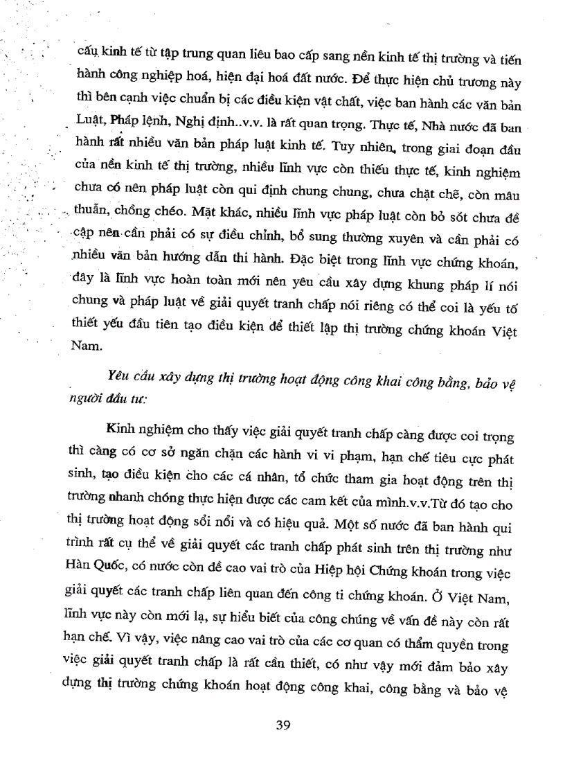 image for page Một số vấn đề pháp lí về giải quyết tranh chấp trên thị trường chứng khoán Việt Nam