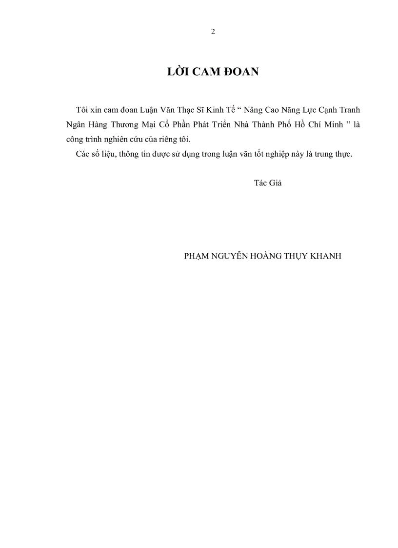 image for page Nâng cao năng lực cạnh tranh Ngân hàng Thương mại Cổ phần Phát Triển Nhà TP HCM