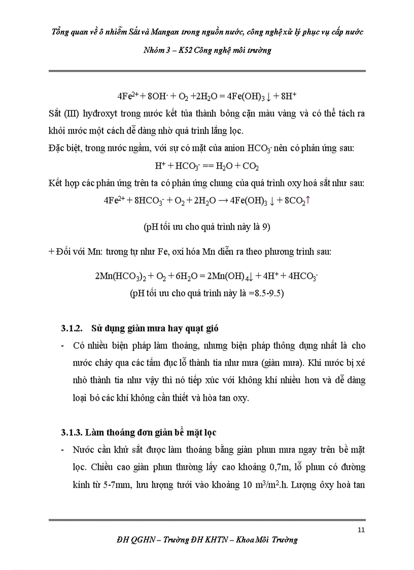 image for page Tổng quan về ô nhiễm Sắt và Mangan trong nguồn nước công nghệ xử lý phục vụ cấp nước