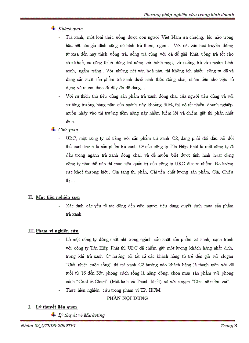 image for page Các yếu tố ảnh hưởng đến quyết định mua sản phẩm trà xanh của công ty urc việt nam