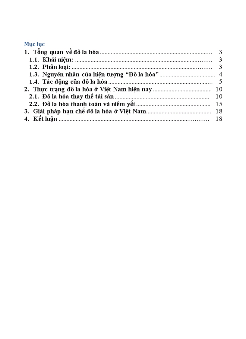 image for page Vấn đề đô la hoá ở Việt Nam hiện nay và một số giải pháp để hạn chế tình trạng trên