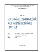 Nâng cao năng lực cạnh canh của các doanh nghiệp bảo hiểm nhân thọ Việt Nam