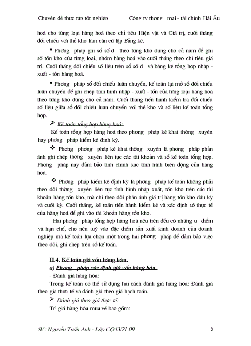 image for page Hoàn thiện kế toán bán hàng và xác định kết quả bán hàng tại công ty thương mại tài chính Hải Â u
