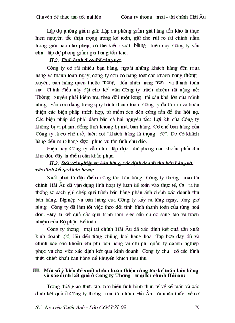 image for page Hoàn thiện kế toán bán hàng và xác định kết quả bán hàng tại công ty thương mại tài chính Hải Â u