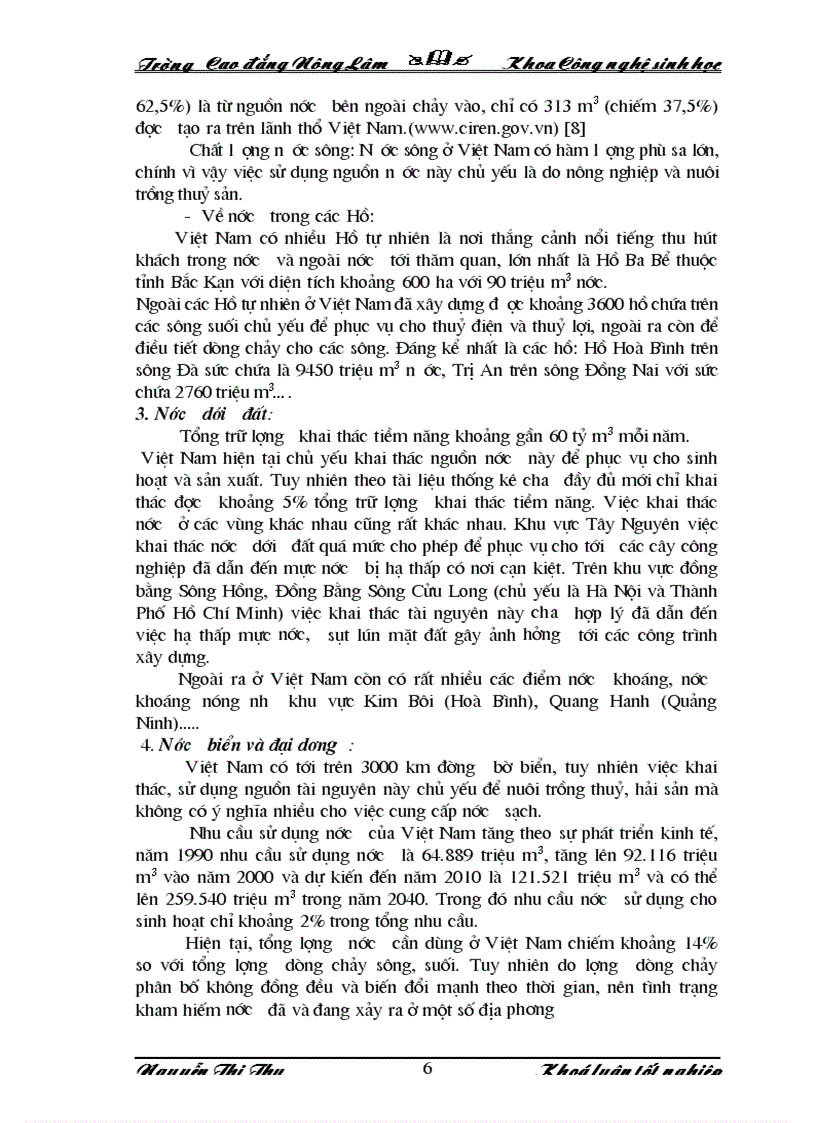 image for page Khảo sát đánh giá tác động của nguồn nước thải đến môi trường từ hoạt động của công ty phân đạm Hà Bắc