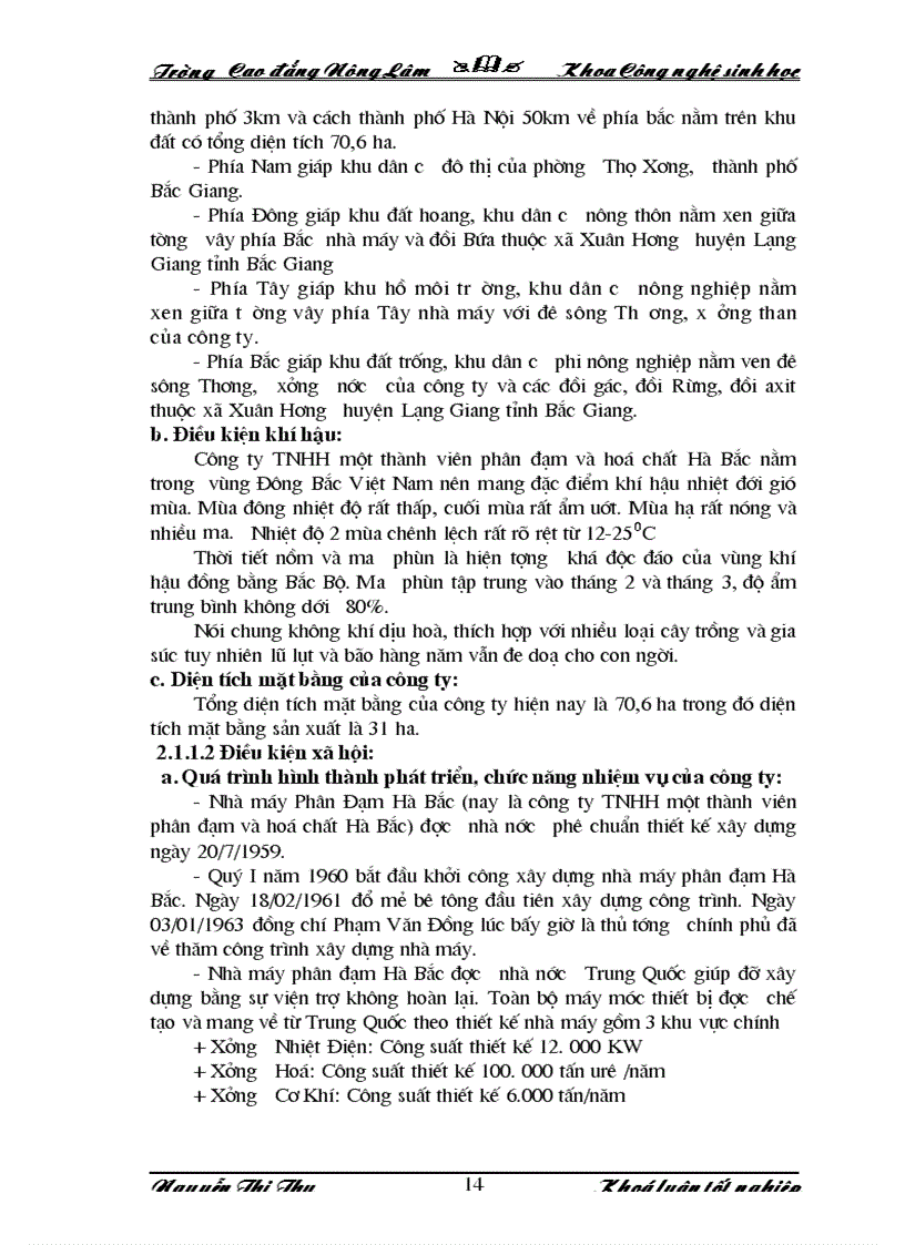 image for page Khảo sát đánh giá tác động của nguồn nước thải đến môi trường từ hoạt động của công ty phân đạm Hà Bắc