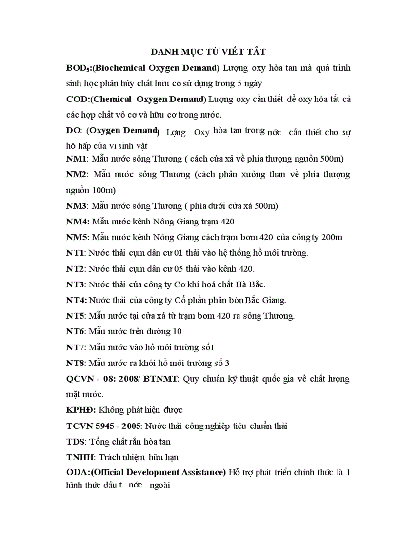 image for page Khảo sát đánh giá tác động của nguồn nước thải đến môi trường từ hoạt động của công ty phân đạm Hà Bắc