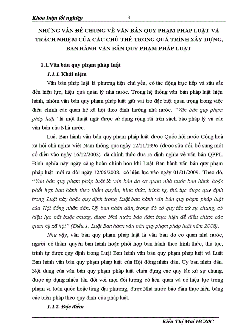 image for page Khóa luận tôt nghiệp HLU Trách nhiệm của các chủ thể trong quá trình xây dựng ban hành văn bản quy phạm pháp luật