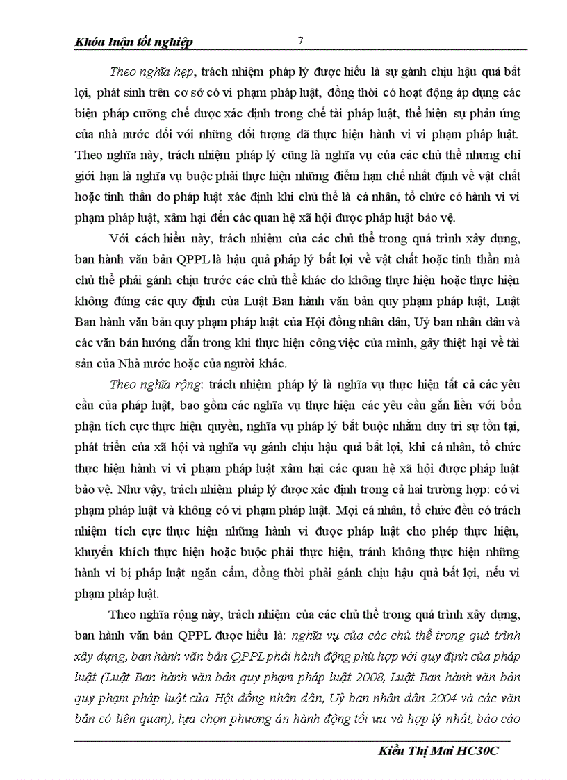 image for page Khóa luận tôt nghiệp HLU Trách nhiệm của các chủ thể trong quá trình xây dựng ban hành văn bản quy phạm pháp luật