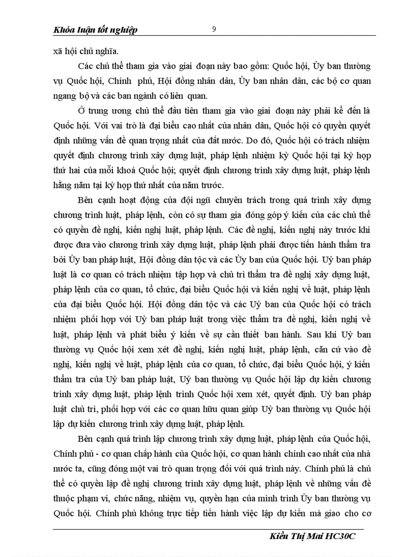 image for page Khóa luận tôt nghiệp HLU Trách nhiệm của các chủ thể trong quá trình xây dựng ban hành văn bản quy phạm pháp luật