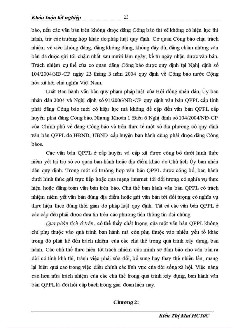 image for page Khóa luận tôt nghiệp HLU Trách nhiệm của các chủ thể trong quá trình xây dựng ban hành văn bản quy phạm pháp luật