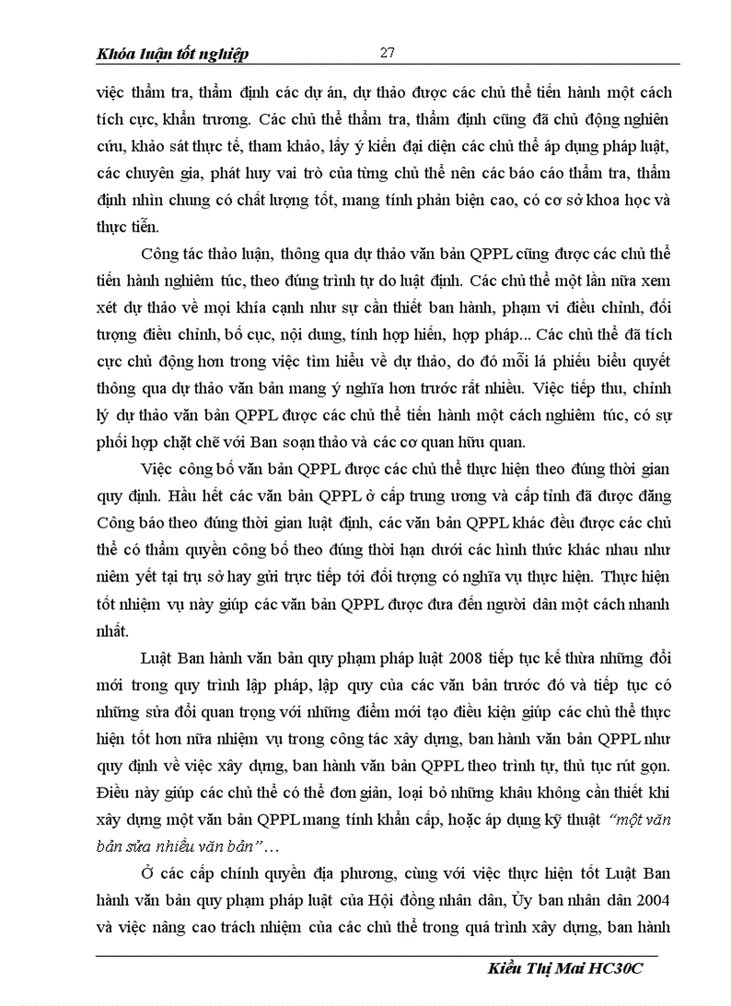 image for page Khóa luận tôt nghiệp HLU Trách nhiệm của các chủ thể trong quá trình xây dựng ban hành văn bản quy phạm pháp luật