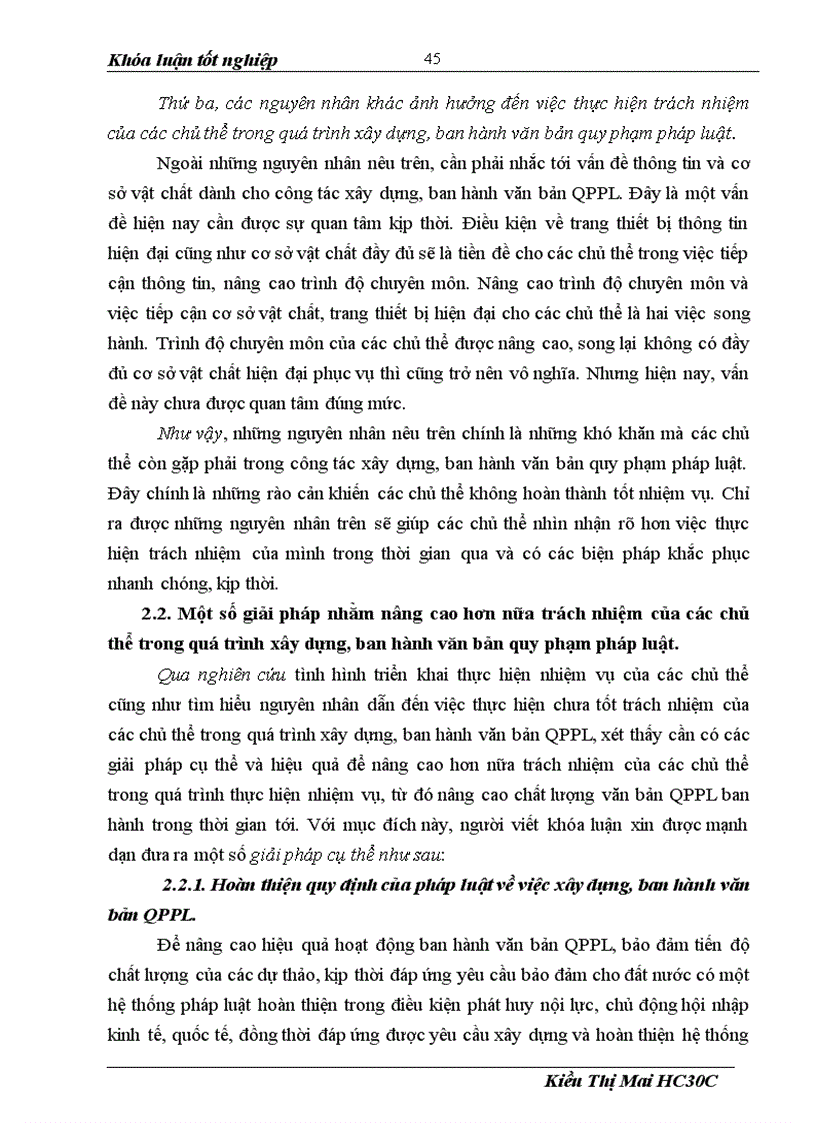 image for page Khóa luận tôt nghiệp HLU Trách nhiệm của các chủ thể trong quá trình xây dựng ban hành văn bản quy phạm pháp luật
