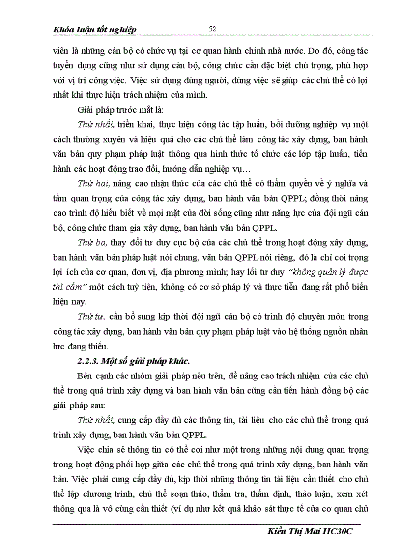 image for page Khóa luận tôt nghiệp HLU Trách nhiệm của các chủ thể trong quá trình xây dựng ban hành văn bản quy phạm pháp luật