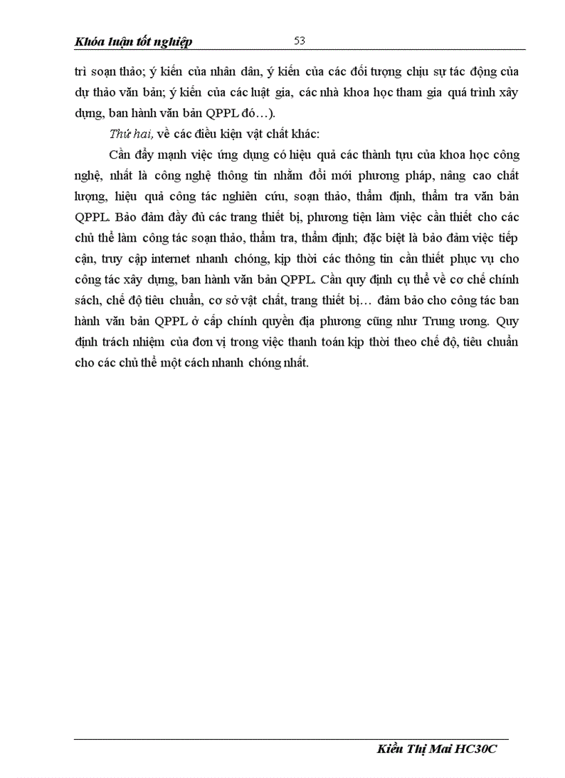 image for page Khóa luận tôt nghiệp HLU Trách nhiệm của các chủ thể trong quá trình xây dựng ban hành văn bản quy phạm pháp luật