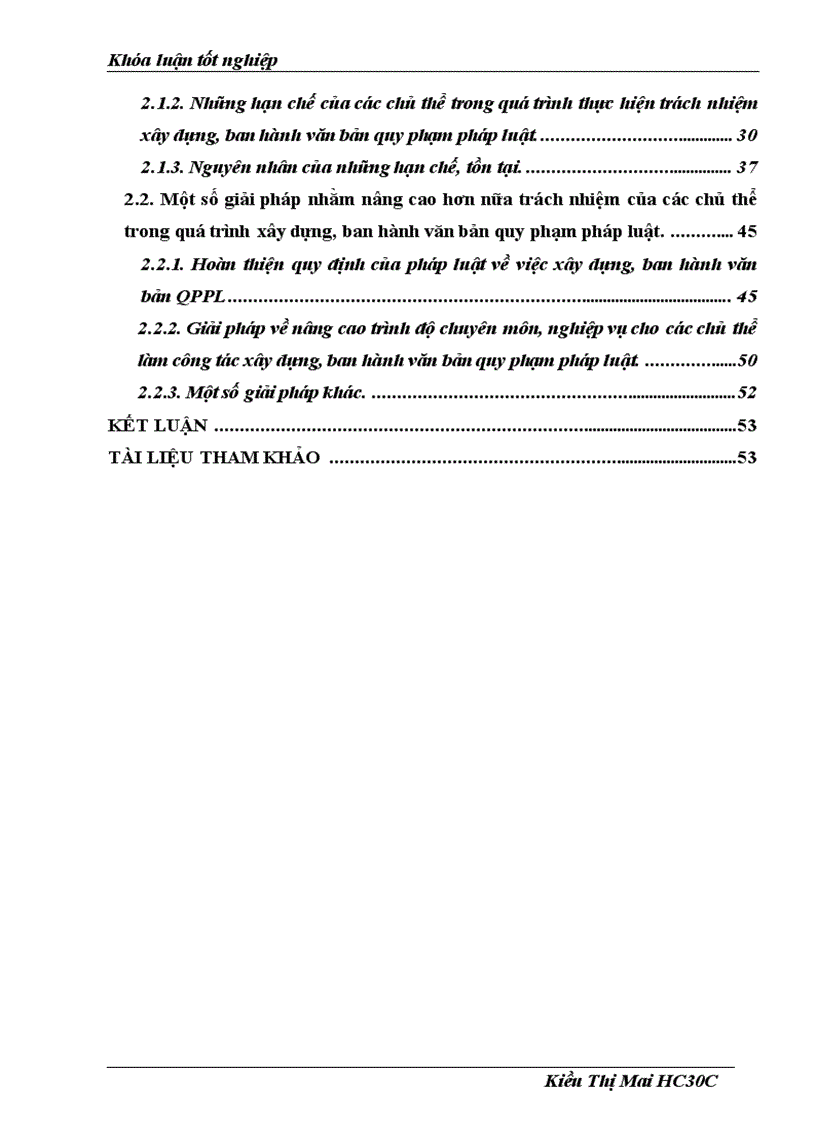 image for page Khóa luận tôt nghiệp HLU Trách nhiệm của các chủ thể trong quá trình xây dựng ban hành văn bản quy phạm pháp luật