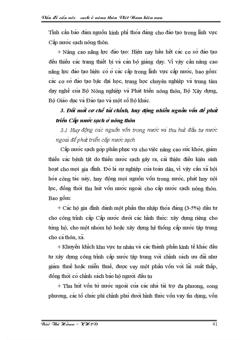 image for page Khóa luận HVHC Vấn đề cấp nước sạch ở nông thôn Việt Nam hiện nay