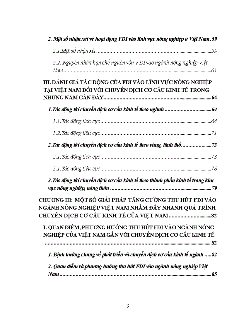 Khóa luận TN Ngoại thương Thu hút FDI vào lĩnh vực nông nghiệp tại Việt Nam trong bối cảnh chuyển dịch cơ cấu nền kinh tế