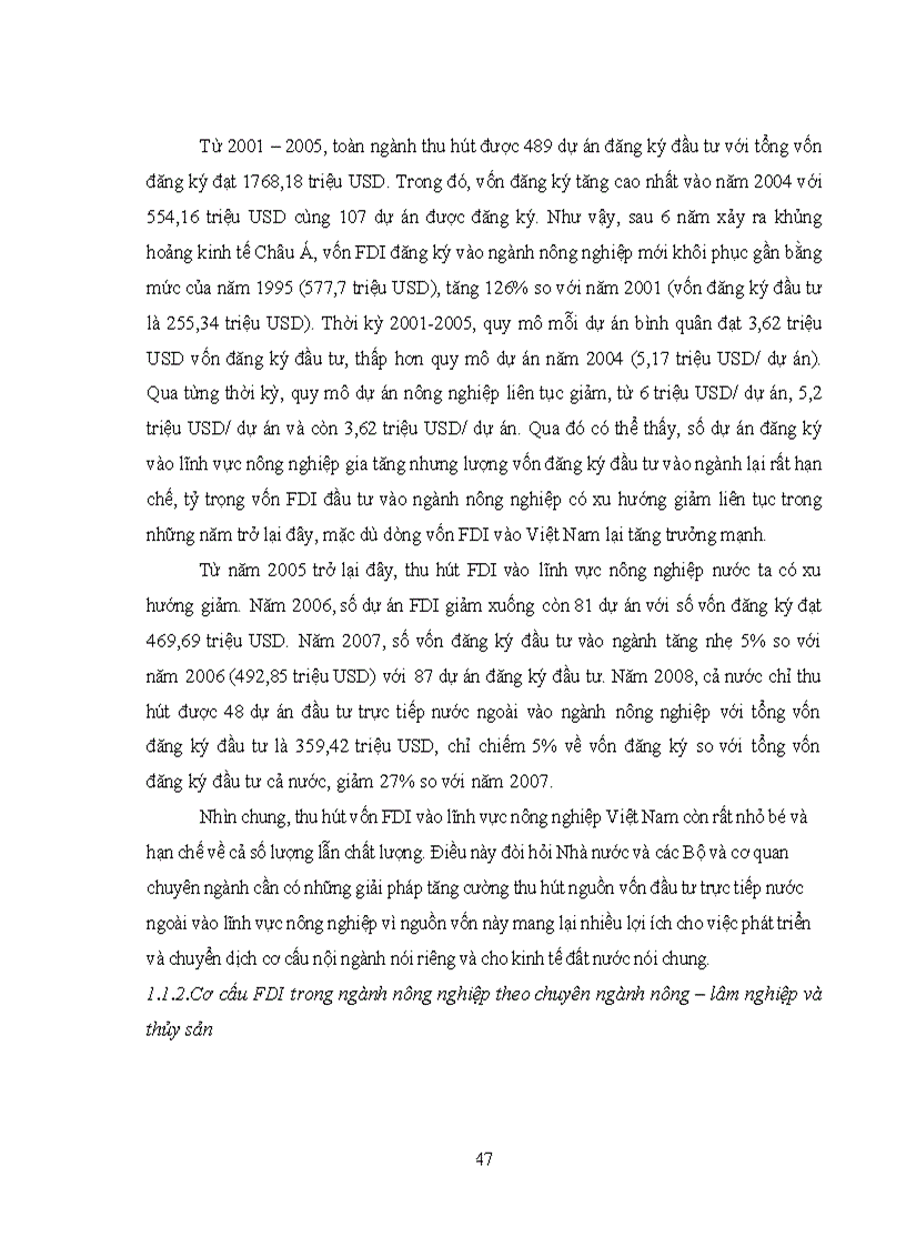 image for page Khóa luận TN Ngoại thương Thu hút FDI vào lĩnh vực nông nghiệp tại Việt Nam trong bối cảnh chuyển dịch cơ cấu nền kinh tế