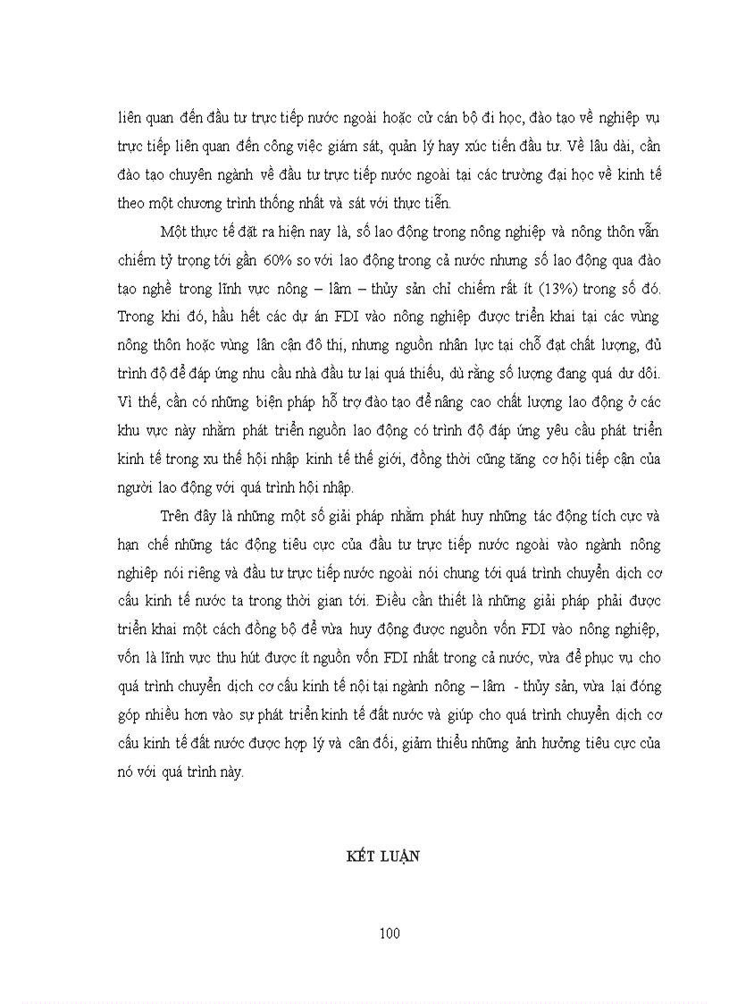 image for page Khóa luận TN Ngoại thương Thu hút FDI vào lĩnh vực nông nghiệp tại Việt Nam trong bối cảnh chuyển dịch cơ cấu nền kinh tế
