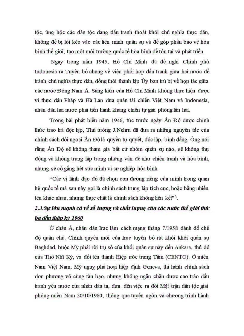 image for page Nguyên nhân hình thành Phong trào Không Liên Kết