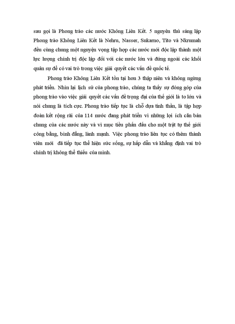 image for page Nguyên nhân hình thành Phong trào Không Liên Kết