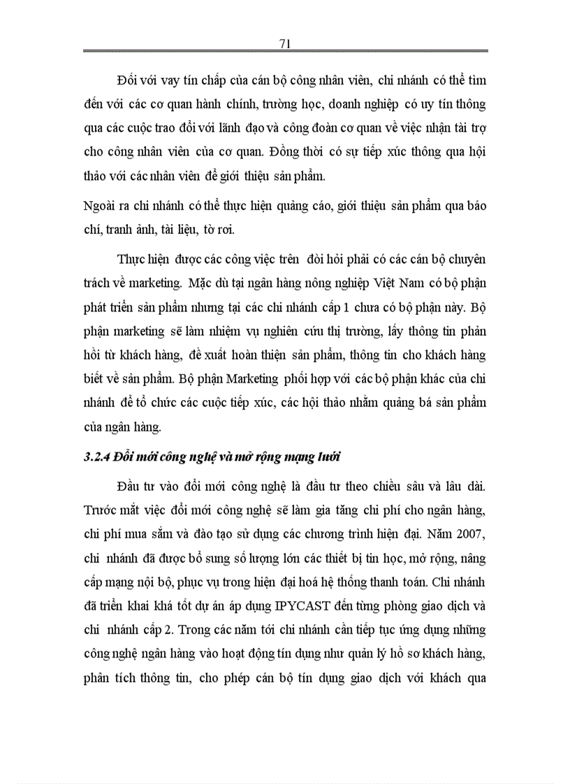 image for page Giải pháp mở rộng hoạt động cho vay tiêu dùng tại chi nhánh NHNo PTNT Nam Hà Nội