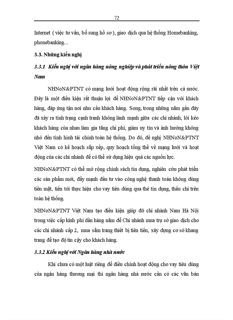 image for page Giải pháp mở rộng hoạt động cho vay tiêu dùng tại chi nhánh NHNo PTNT Nam Hà Nội