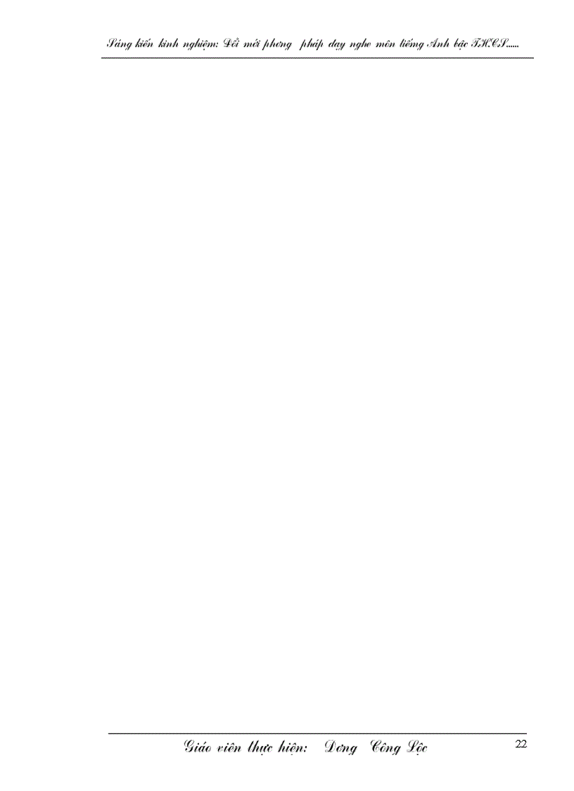 image for page Giảng dạy và học tập môn nghe tiếng Anh của giáo viên và học sinh bậc THCS ở các lớp 6 7 8 9 truờng THCS Hồng Thủy