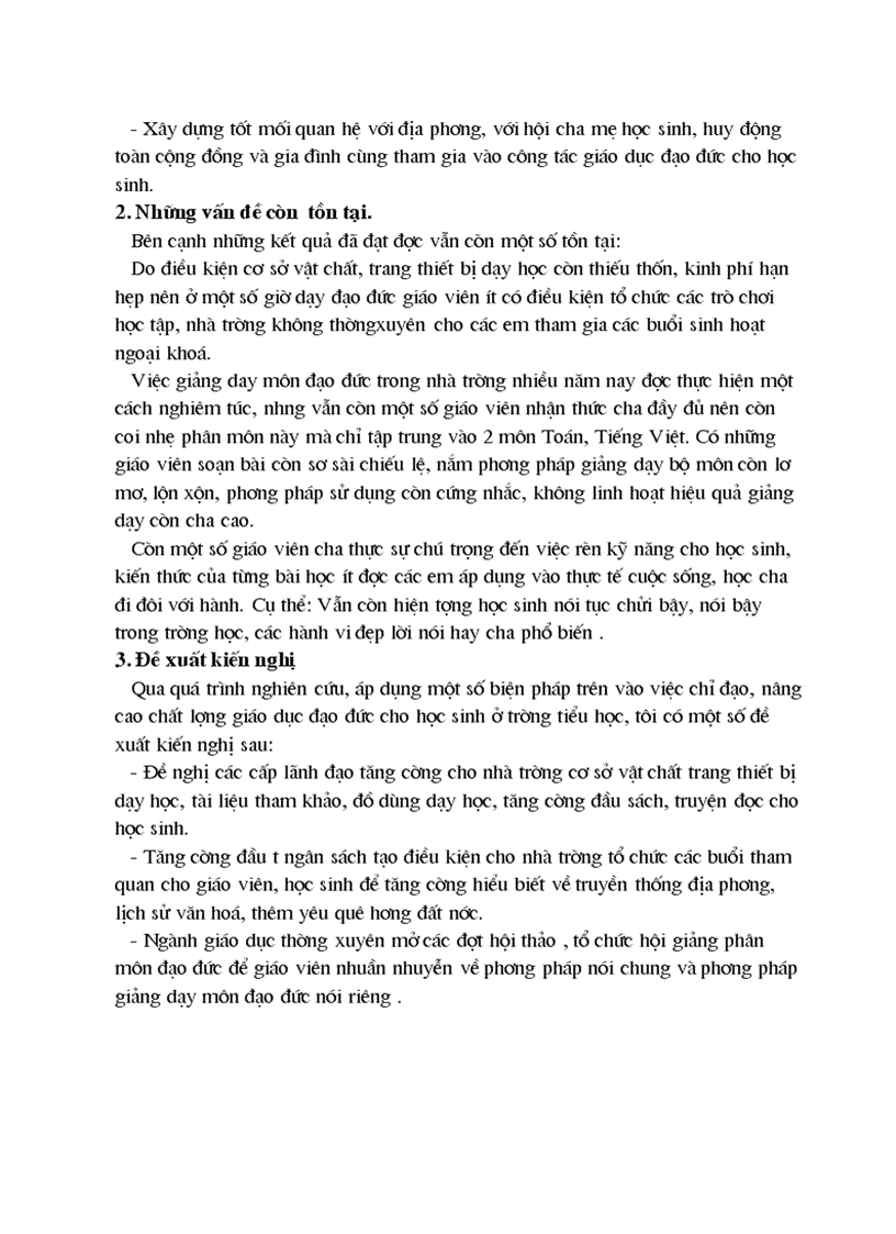 image for page Quản lý chỉ đạo Nâng cao chất lượng giáo dục đạo đức cho học sinh ở trường tiểu học