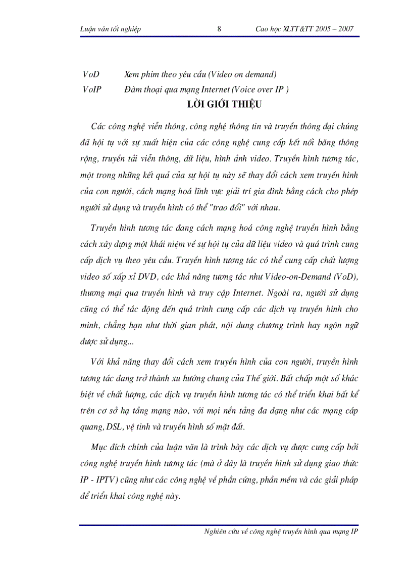 image for page Nghiên cứu về công nghệ truyền hình qua mạng IP IPTV