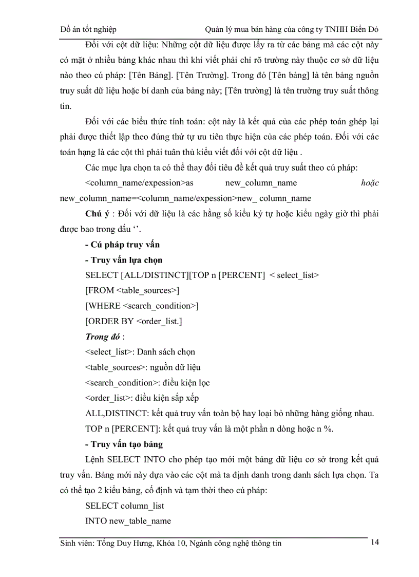 image for page Xây dựng chương trình Quản lý mua bán hàng của công ty TNHH Biển Đỏ